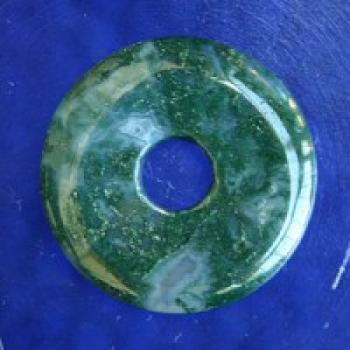 Donut 30 mm - Steinsorte Moosachat grün