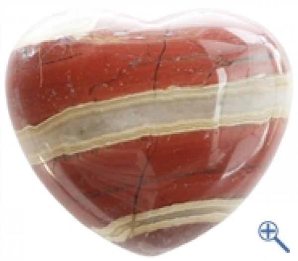 Taschenherz - Steinsorte Jaspis rot (Wille, Durchhaltevermögen)