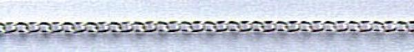 Feine Ankerkette mit ovalen Gliedern aus 925er Silber, ca. 2 mm Stärke, 42 cm Länge