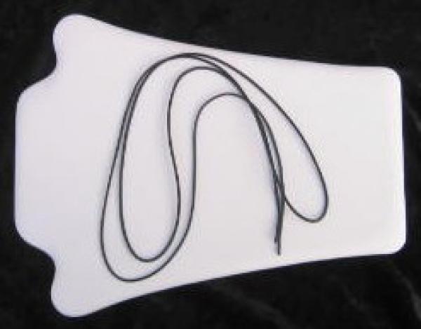 Feines Lederband aus Ziegenleder, Schwarz, 1 Stück à 100 cm