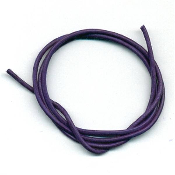 Kräftiges Lederband aus Rindsleder, Violett, 1 Stück à 100 cm