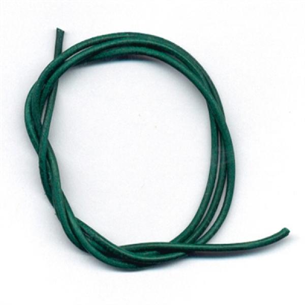Kräftiges Lederband aus Rindsleder, Dunkelgrün, 1 Stück à 100 cm