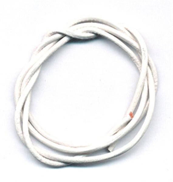Kräftiges Lederband aus Rindsleder, Weiss, 1 Stück à 100 cm