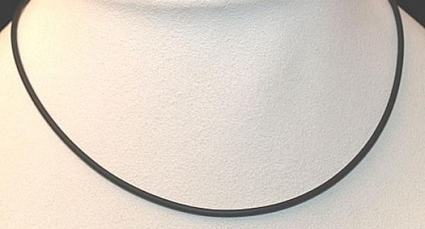 Kautschukband, Schwarz, Stärke 2 mm, Länge ca. 46 cm